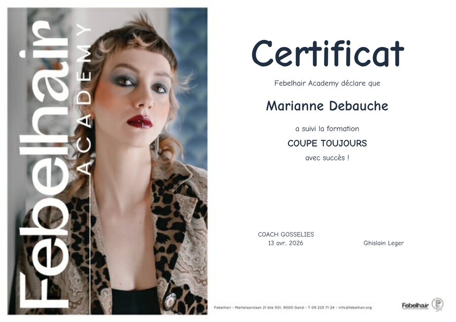 Certificat de formation professionnelle — Marianne Debauche