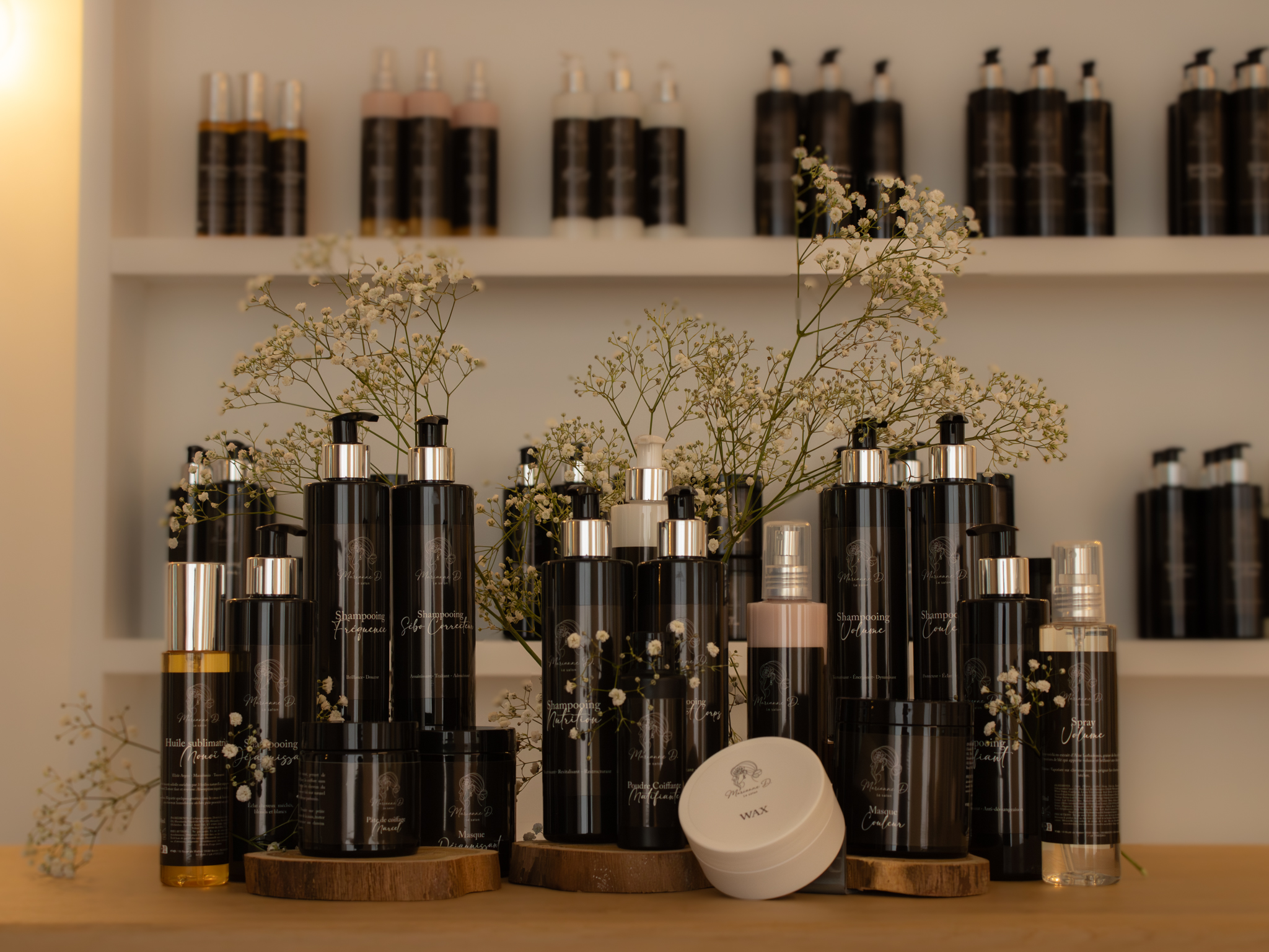 Gamme de produits capillaires MCP disponibles au salon Marianne D.